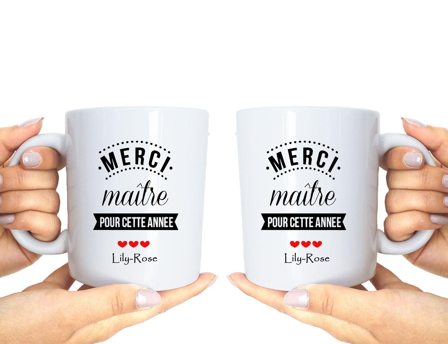 Mug Cadeau Maître, Maîtresse, ATSEM – Tasse Personnalisée en Céramique – Cadeau de Remerciement –  Fait main en France