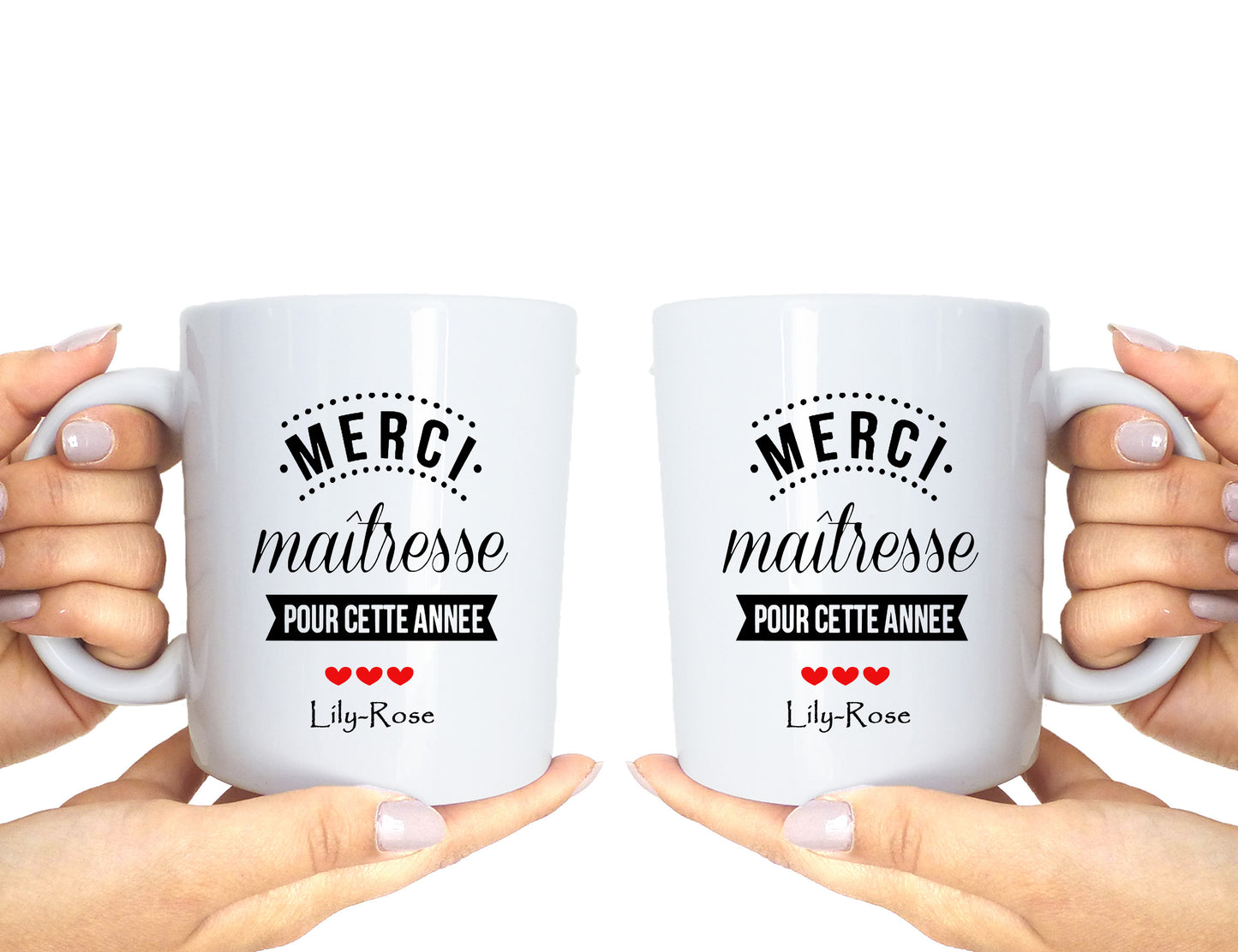 Mug Cadeau Maître, Maîtresse, ATSEM – Tasse Personnalisée en Céramique – Cadeau de Remerciement –  Fait main en France