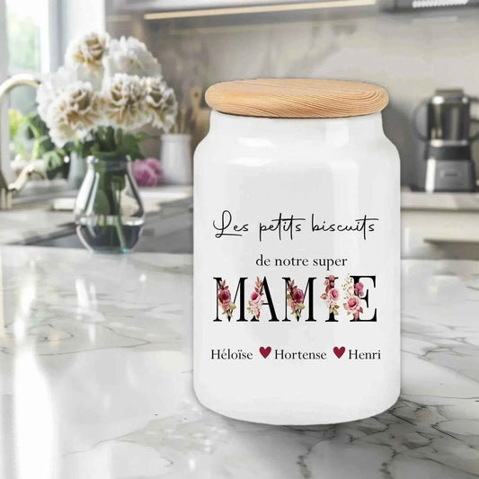 Pot à biscuit personnalisé - Conservation goûter maison - Produit artisanal français