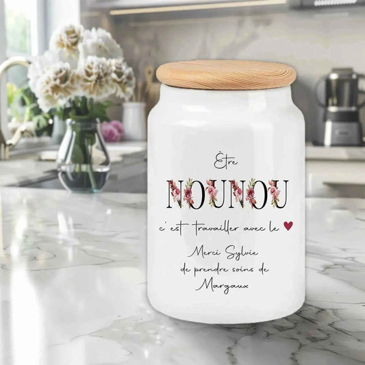 Pot à biscuits maison personnalisé – Cadeau pratique et décoratif – Fabriqué en France