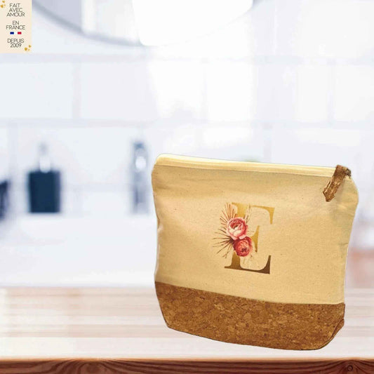 Trousse de beaute - Gourde en verre - Carnet de note - Cadeau personnalisé - Fait main en France