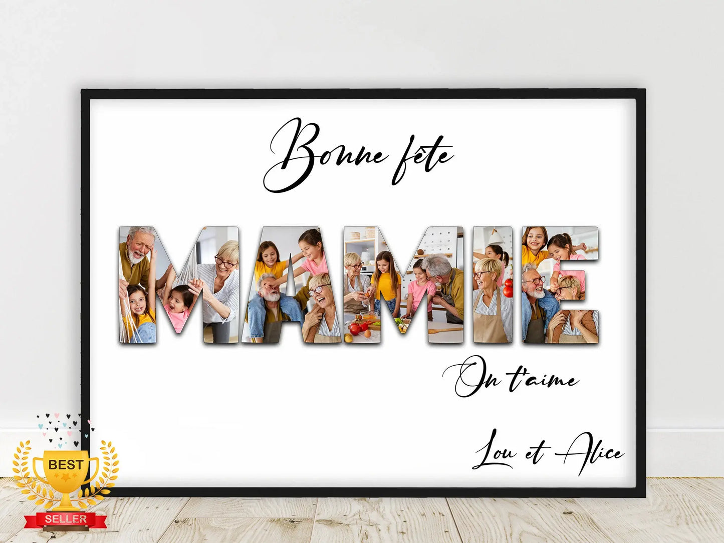 Affiche personnalisée illustrée par vos photos, pour sublimer vos souvenirs.
