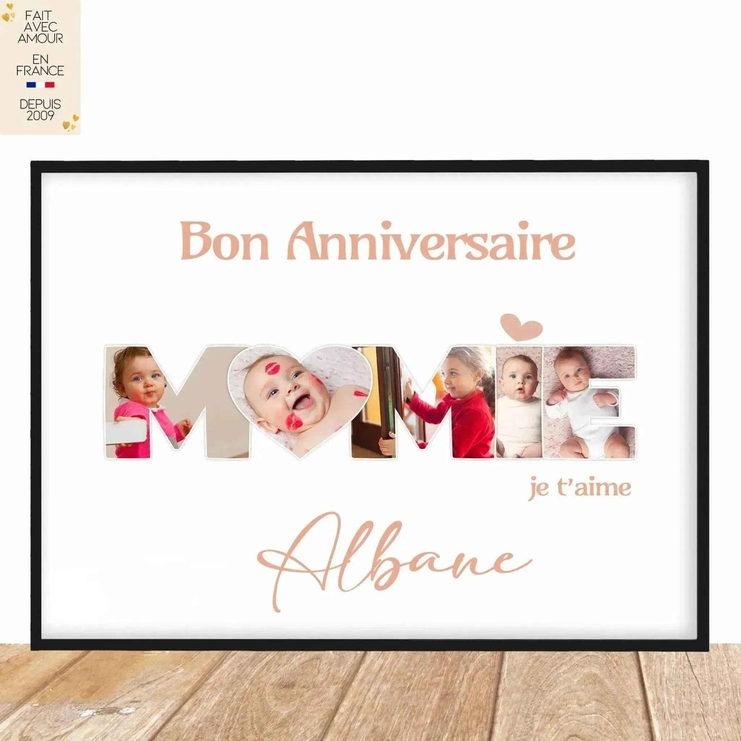 3 Personalized Posters - A4 Format - French Gift - Skin Color and Text - Personalized Gift Idea - Family hand in hand