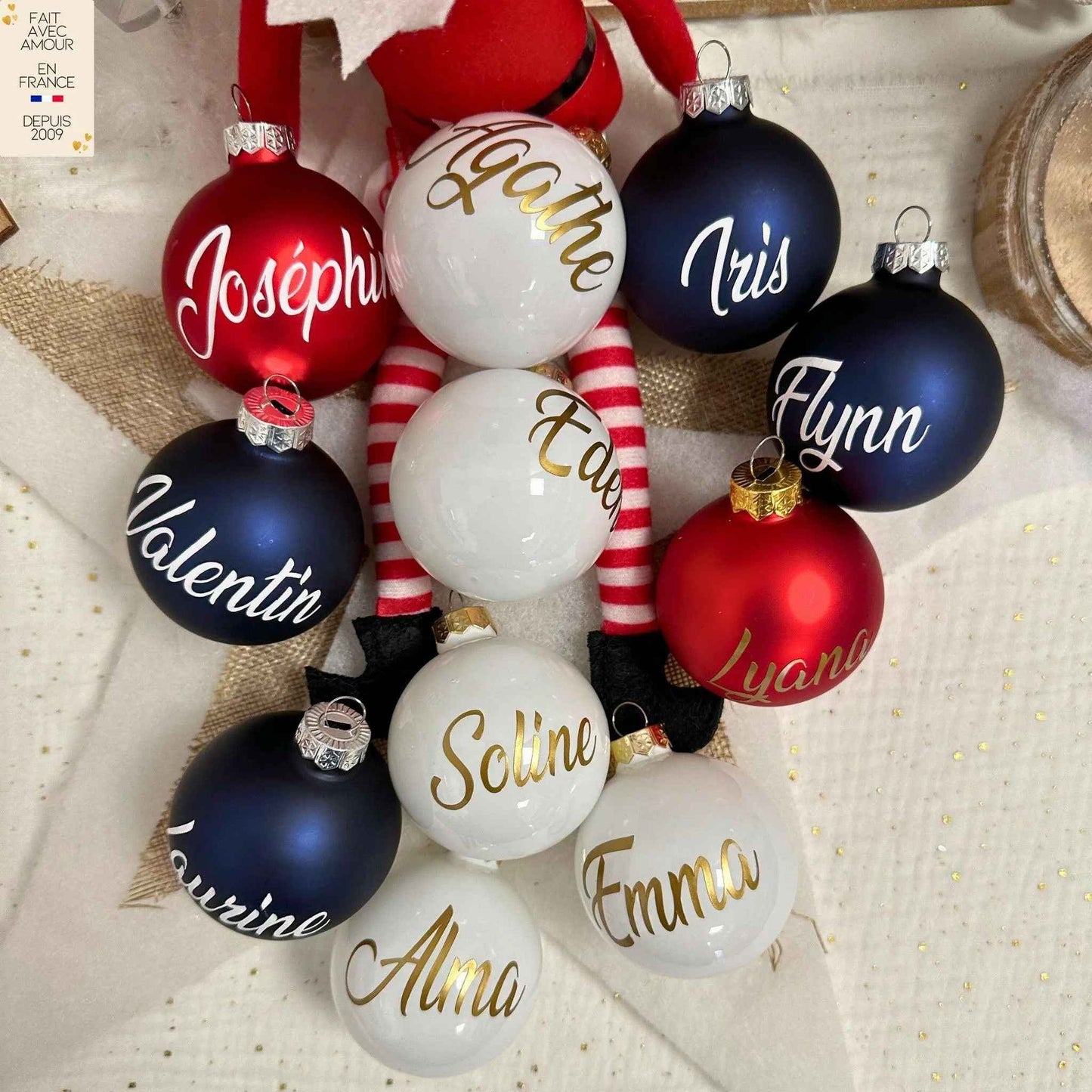 Personalisierte Weihnachtskugel, Personalisierung mit Worten, erste Weihnachtskugel, mein erstes Weihnachten, mein 1. Weihnachten, Weihnachtsdekoration, Weihnachtsbaum