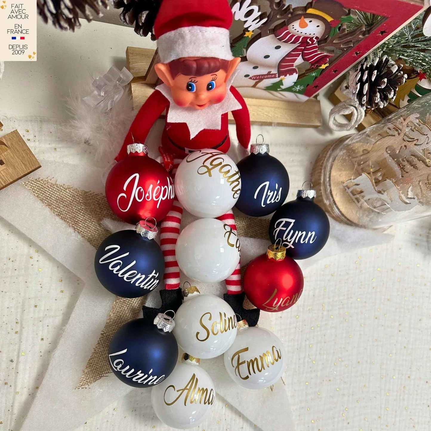 Personalisierte Weihnachtskugel, Personalisierung mit Worten, erste Weihnachtskugel, mein erstes Weihnachten, mein 1. Weihnachten, Weihnachtsdekoration, Weihnachtsbaum