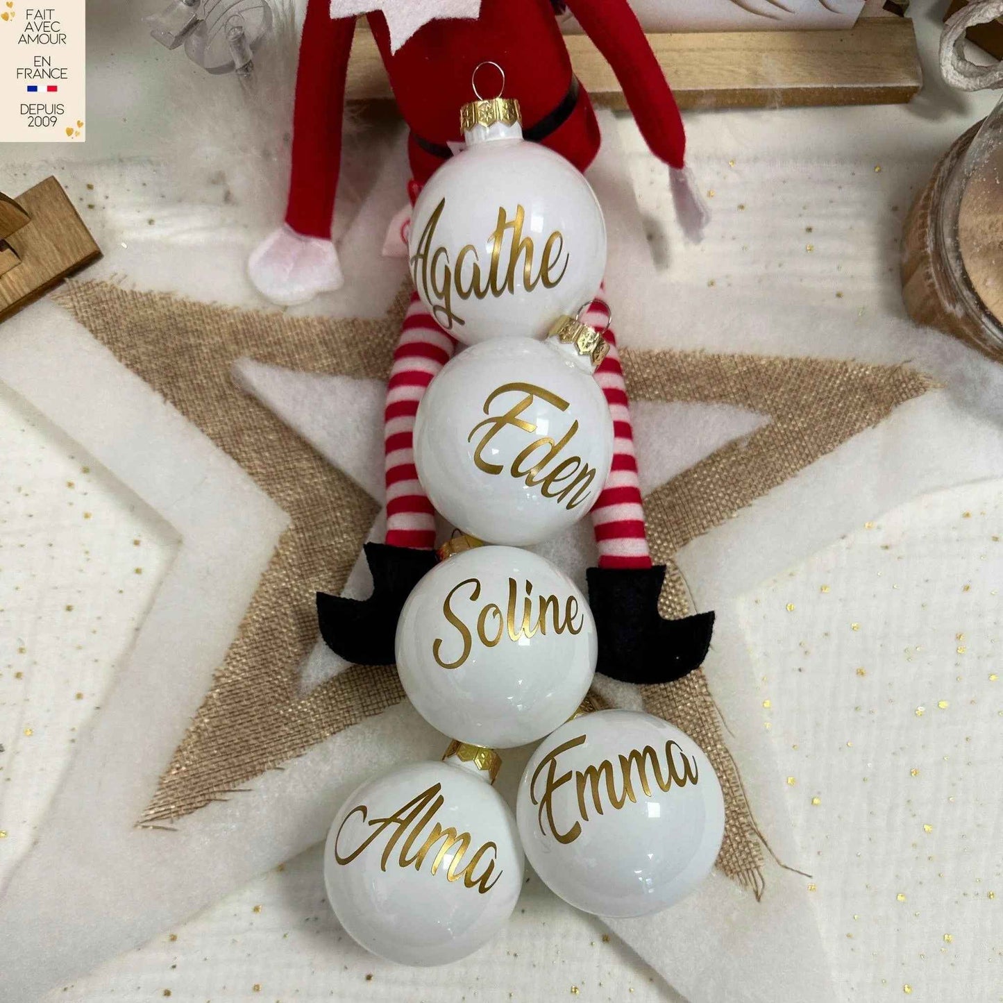 Personalisierte Weihnachtskugel, Personalisierung mit Worten, erste Weihnachtskugel, mein erstes Weihnachten, mein 1. Weihnachten, Weihnachtsdekoration, Weihnachtsbaum