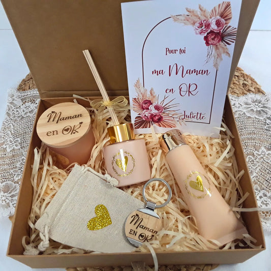 Coffret Cadeau Personnalisé - Box Cadeau Femme - Idée Cadeau Fête des Mères ou toute occasion