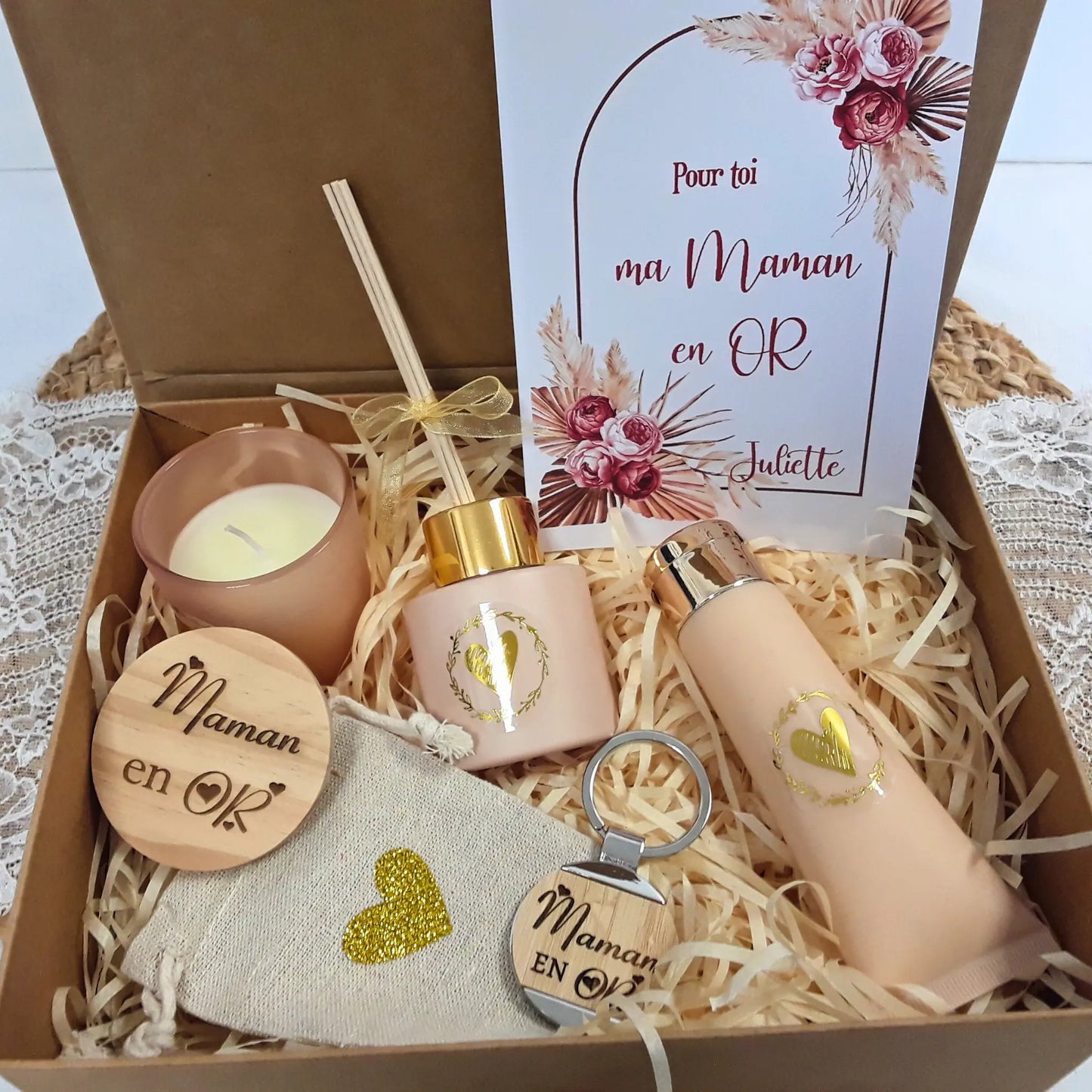Coffret Cadeau Personnalisé - Box Cadeau Femme - Idée Cadeau Fête des Mères ou toute occasion