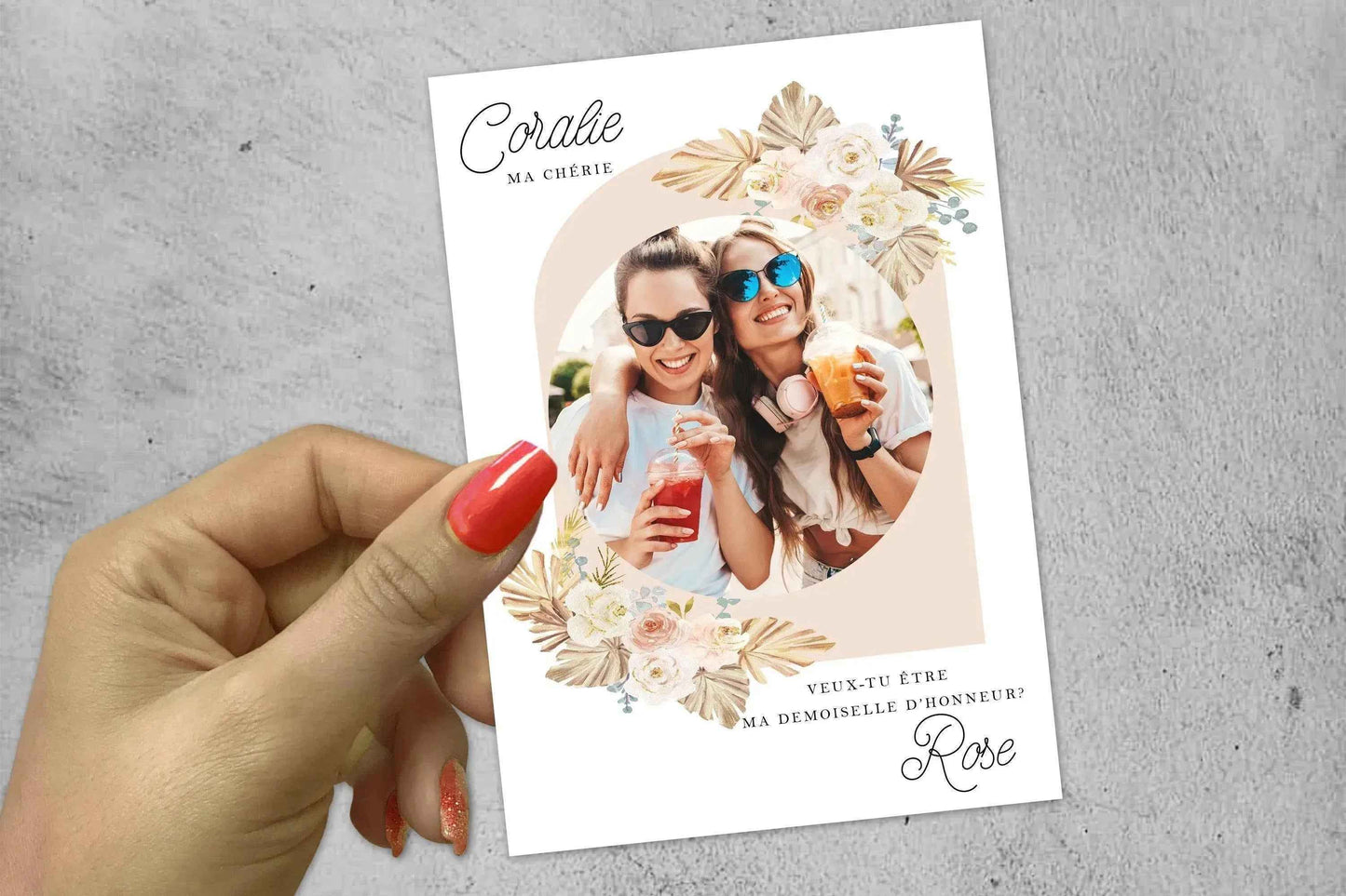 Carte originale pour demande témoin mariage – Personnalisée avec photo et texte - Made in France