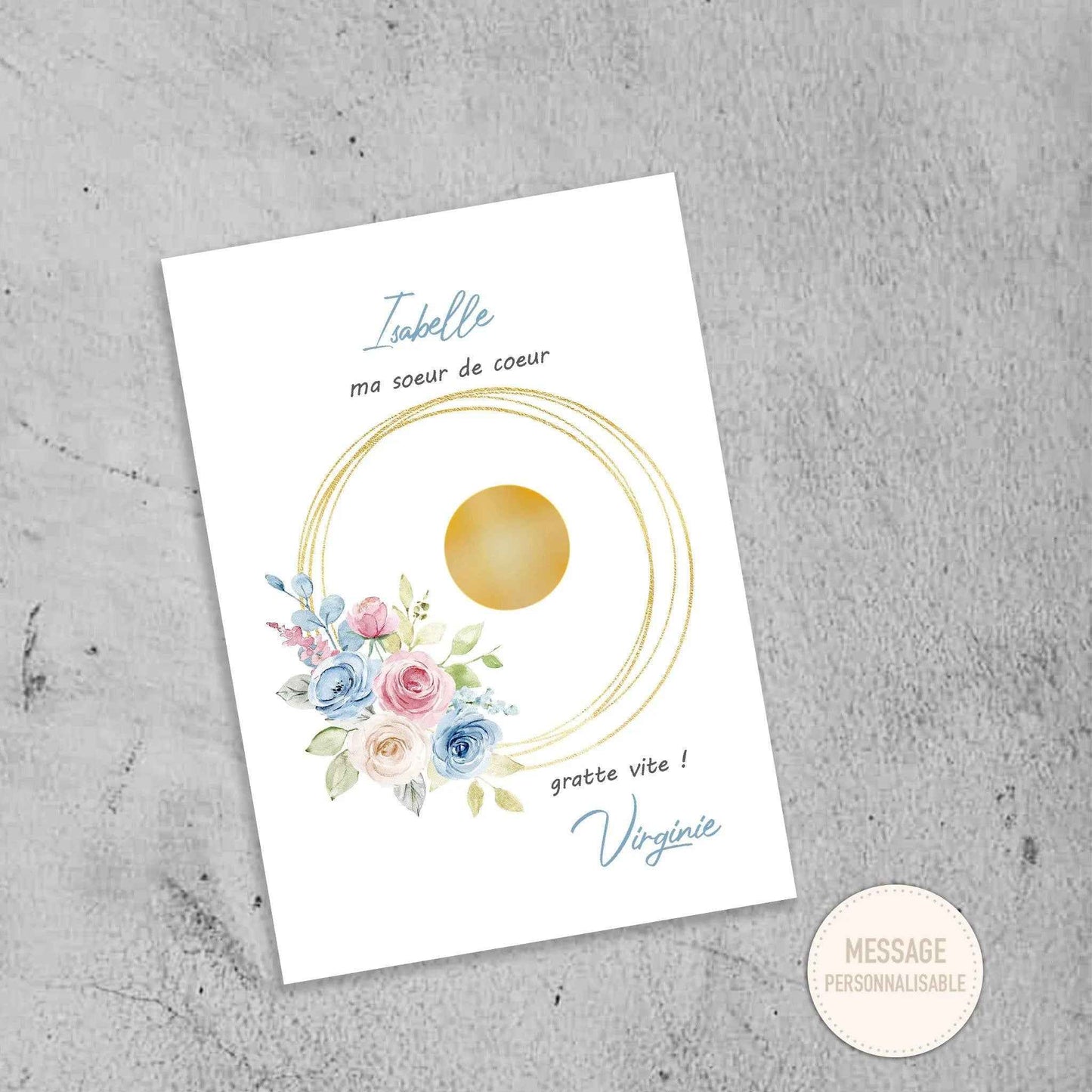 Carte à gratter personnalisée - Demande témoin mariage - Fait main dans notre atelier français