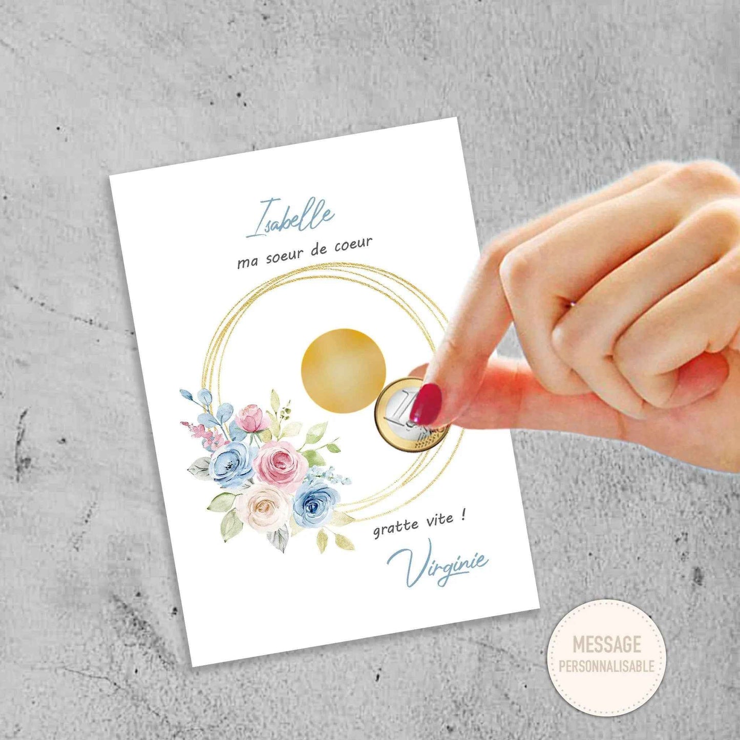 Carte à gratter personnalisée - Demande témoin mariage - Fait main dans notre atelier français