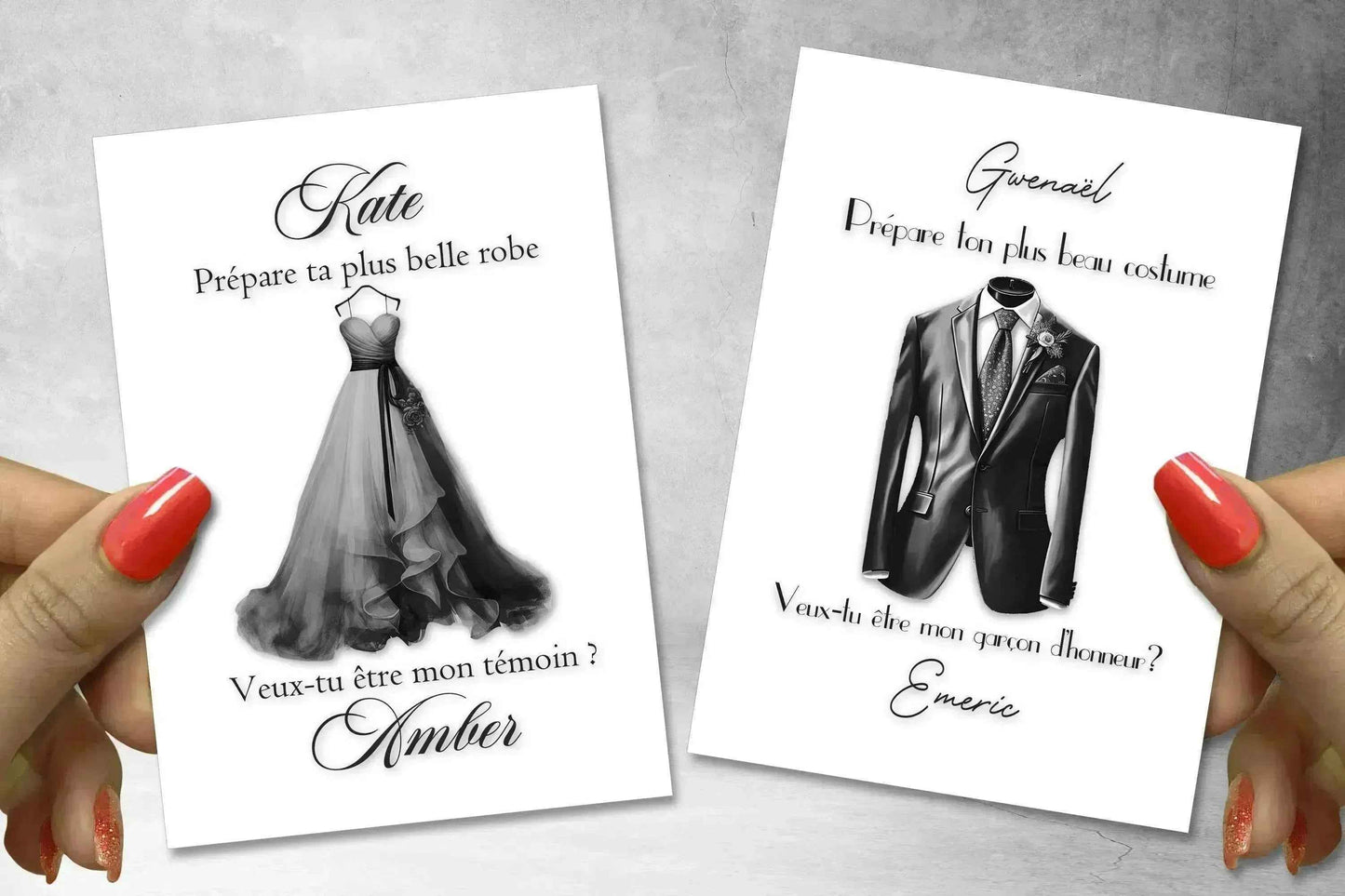 Carte originale pour témoin mariage - Personnalisée à vos goûts - Made in France