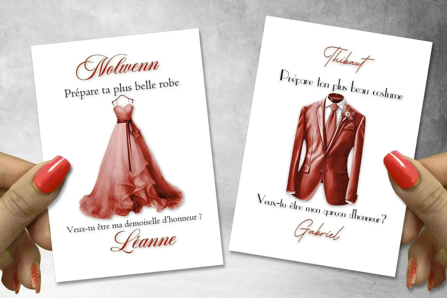 Carte originale pour témoin mariage - Personnalisée à vos goûts - Made in France