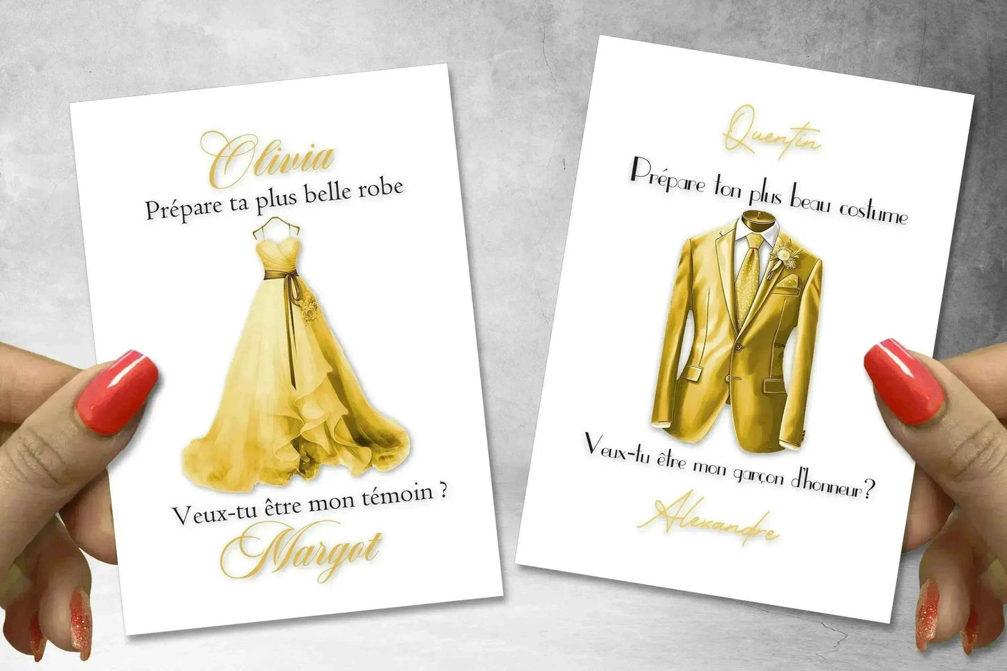Carte originale pour témoin mariage - Personnalisée à vos goûts - Made in France