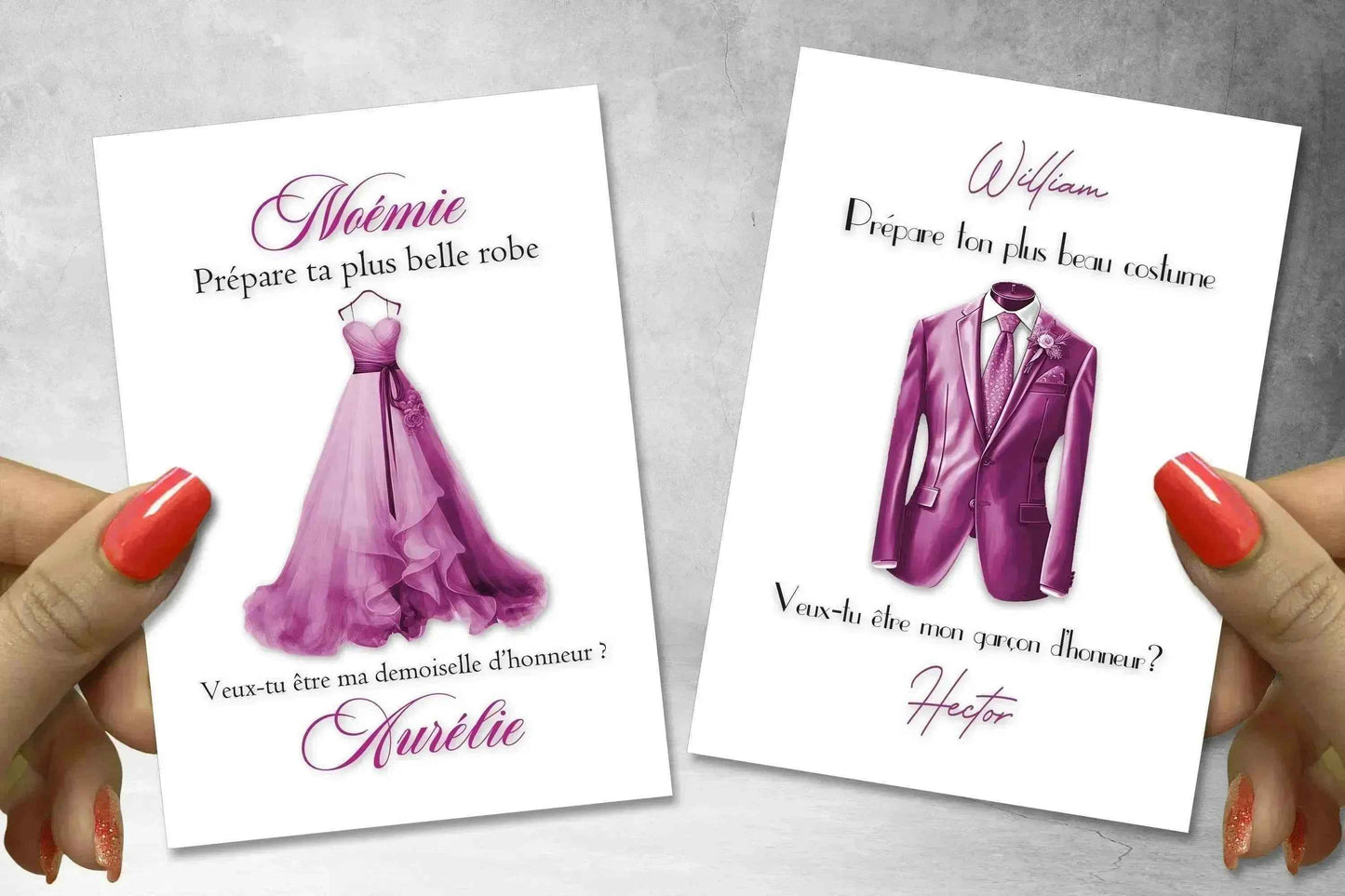 Carte originale pour témoin mariage - Personnalisée à vos goûts - Made in France