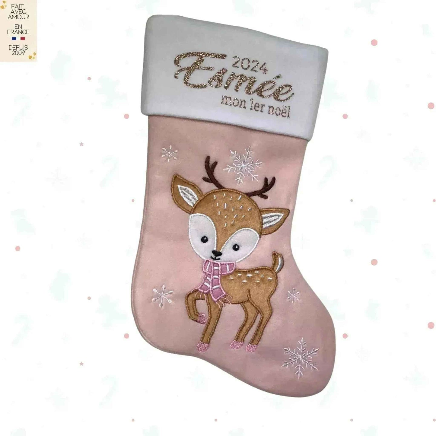 Bas de Noël Personnalisé - Cadeau pour animal de compagnie - Personnalisation en Français - Livraison rapide