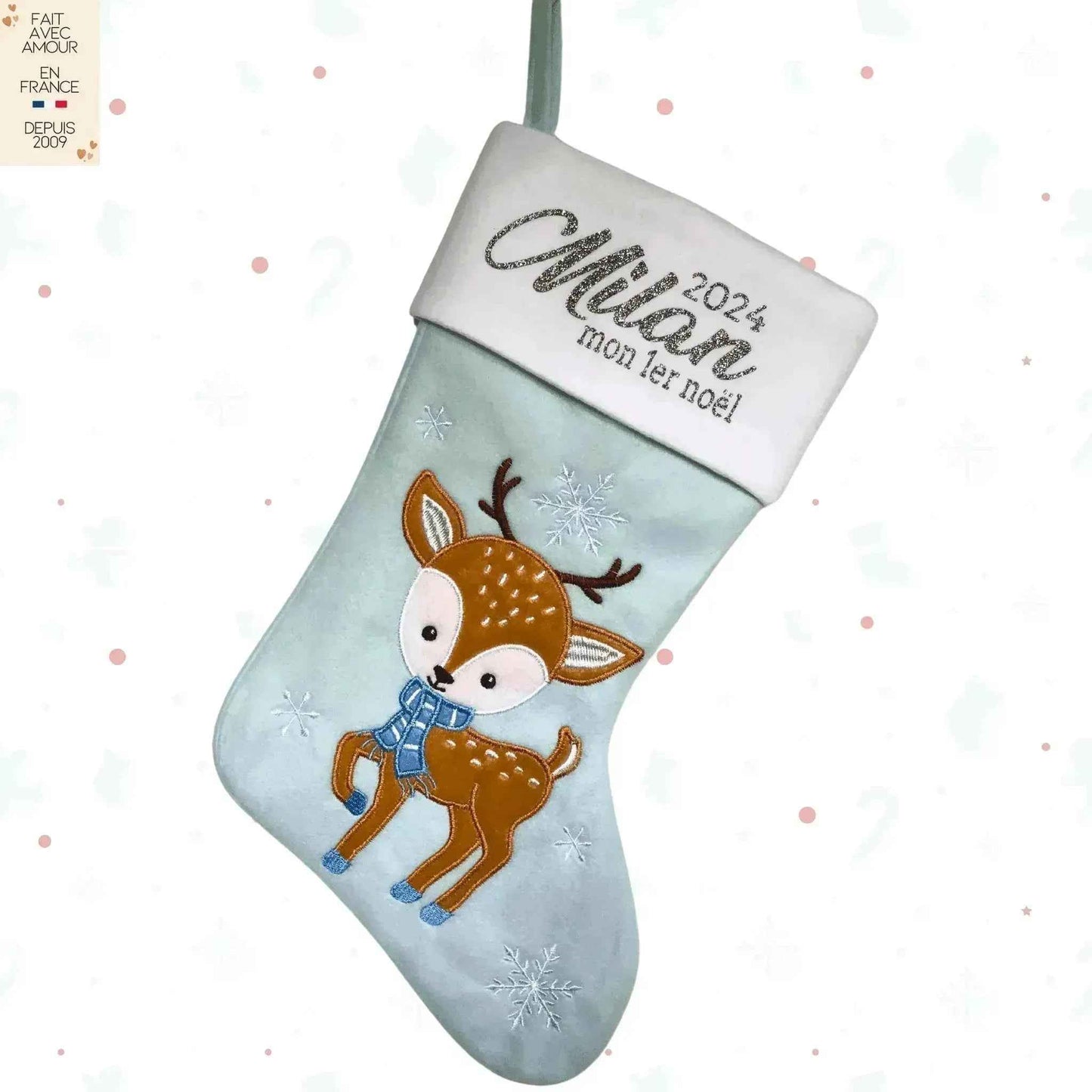 Bas de Noël Personnalisé - Cadeau pour animal de compagnie - Personnalisation en Français - Livraison rapide