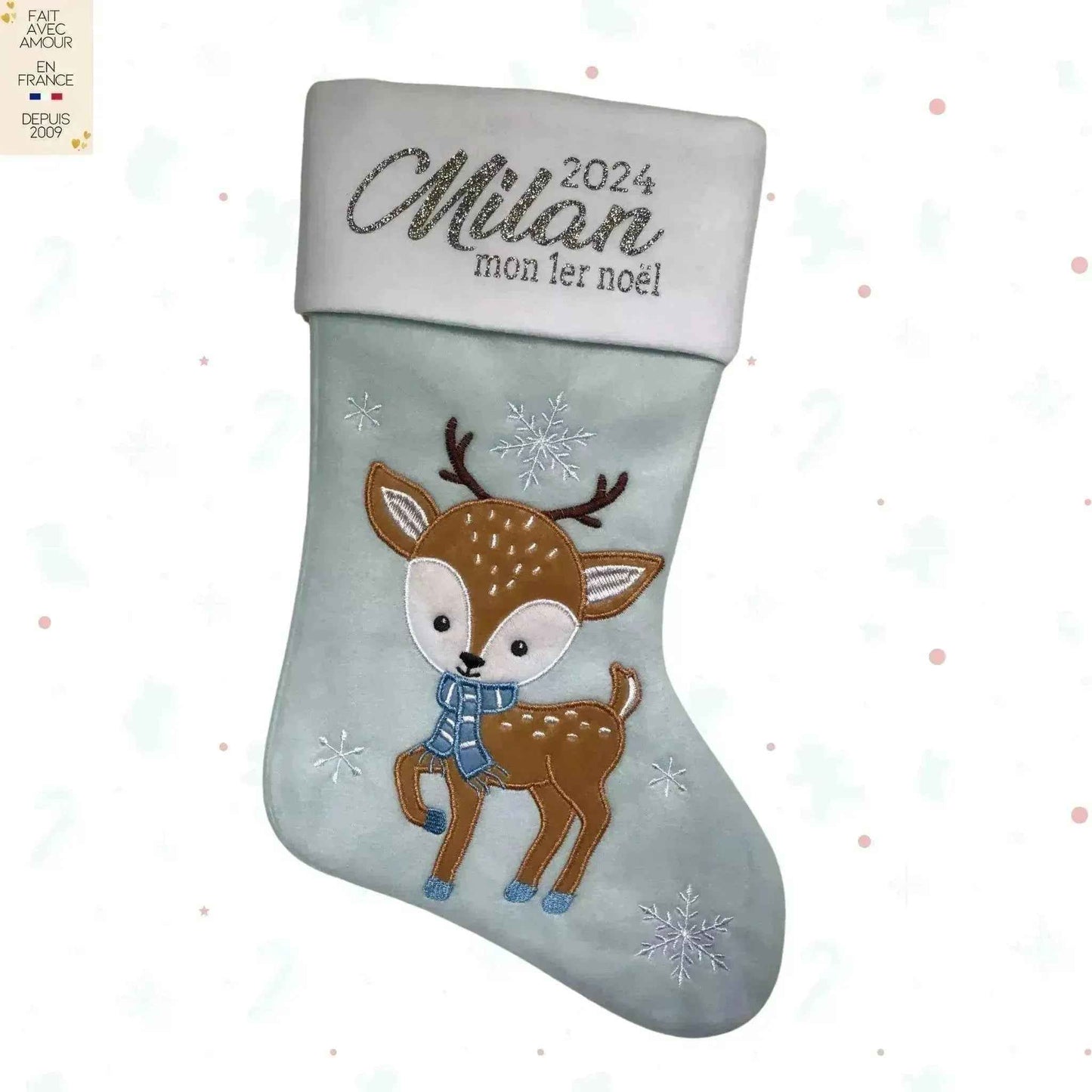 Bas de Noël Personnalisé - Cadeau pour animal de compagnie - Personnalisation en Français - Livraison rapide