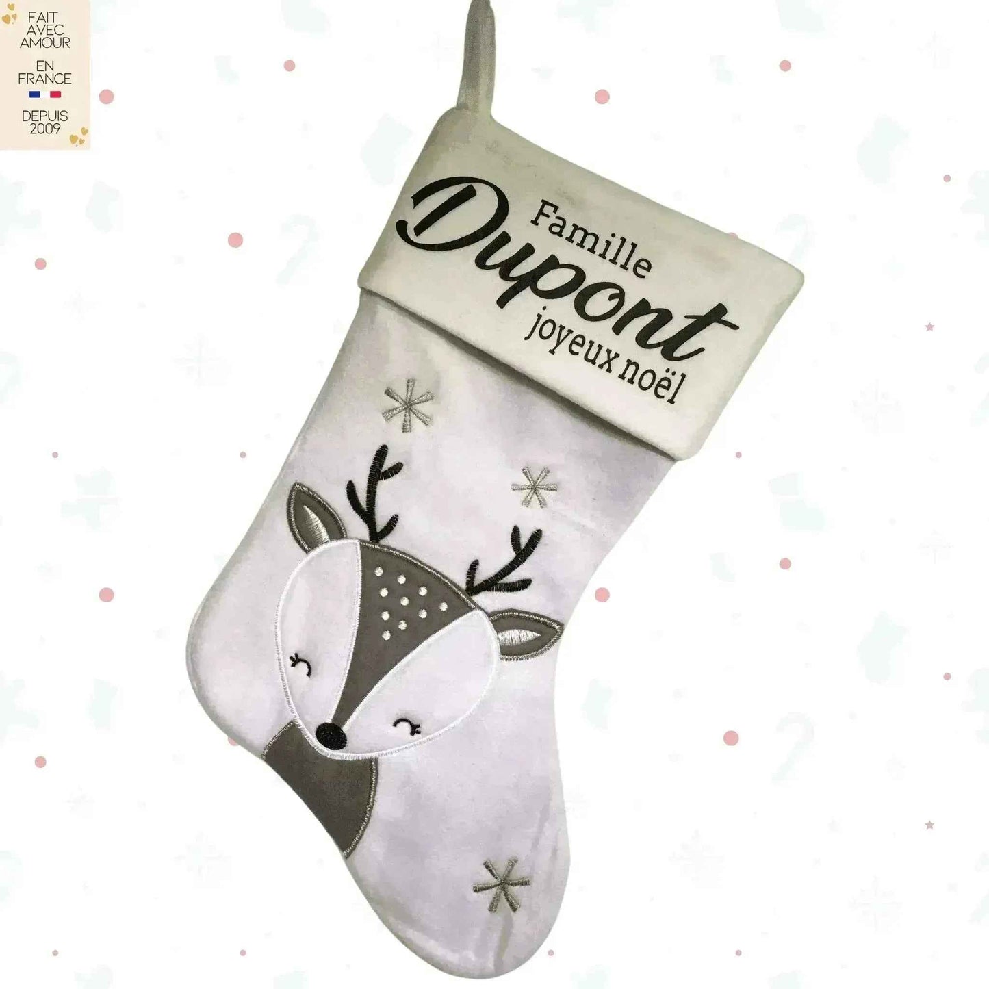 Bas de Noël Personnalisé - Cadeau pour animal de compagnie - Personnalisation en Français - Livraison rapide