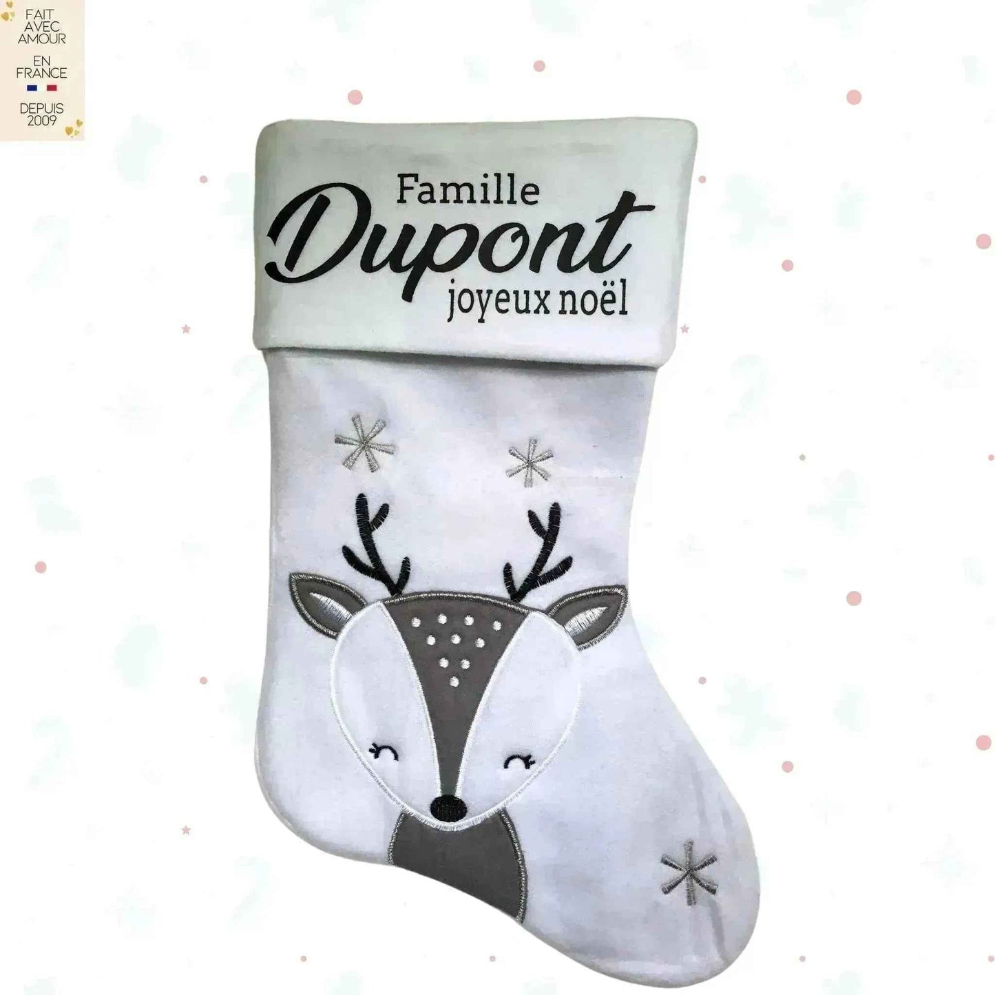 Bas de Noël Personnalisé - Cadeau pour animal de compagnie - Personnalisation en Français - Livraison rapide