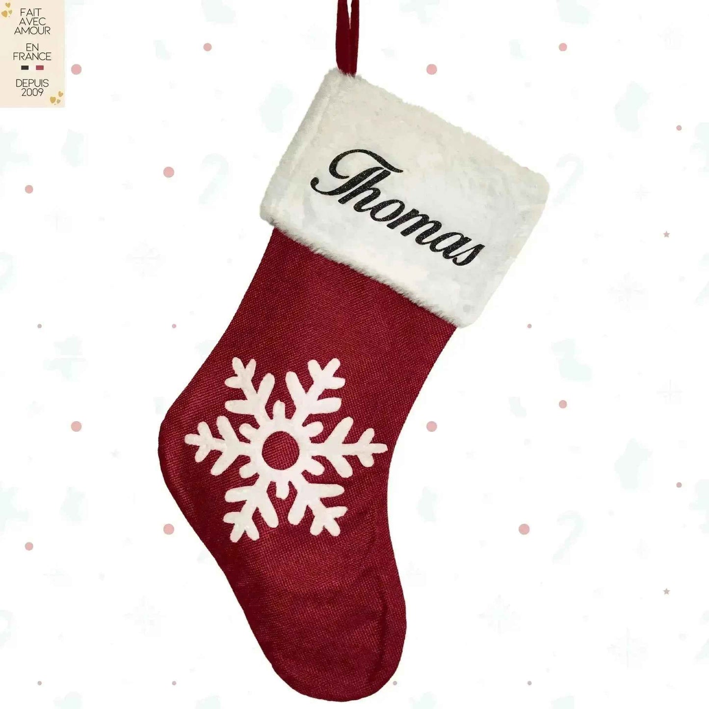 Bas de Noël Personnalisé - Cadeau pour animal de compagnie - Personnalisation en Français - Livraison rapide