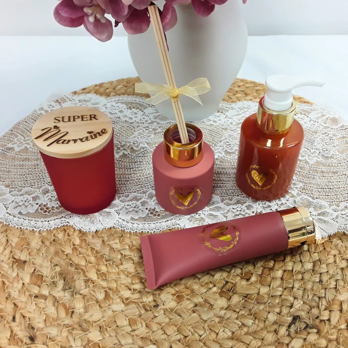 Coffret cadeau personnalisable - Idée cadeau marraine - Départ retraite femme - Fabriqué en France