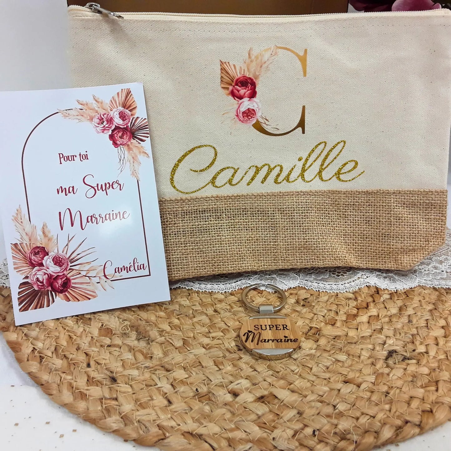 Coffret cadeau personnalisable - Idée cadeau marraine - Départ retraite femme - Fabriqué en France