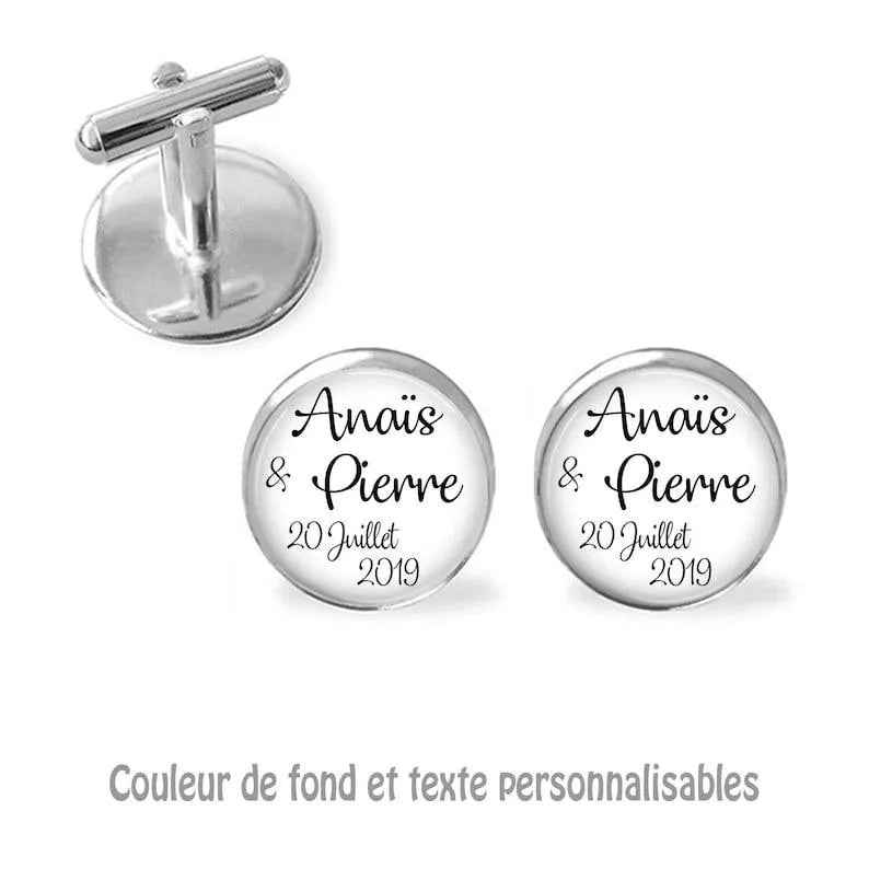 Men's cufflink set, women's cufflinks, personalized wedding accessory, men's suit, gift for him, gift for her