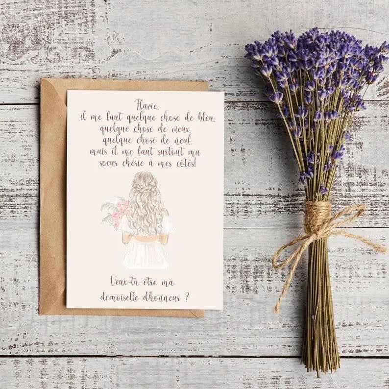 Wedding announcement, French creation, personalization of the text, original wedding announcement, A6 10x15 card, stationery, bohemian, minimalist