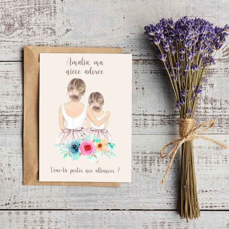 Personalized wedding invitation, French manufacturing, text of your choice, original wedding announcement, postcard format, stationery