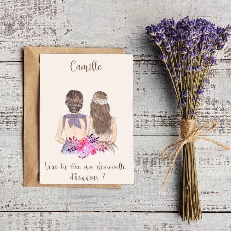 Customizable bohemian wedding invitation, wedding invitation card, thank you card, postcard size, A6 card 10x15cm, stationery