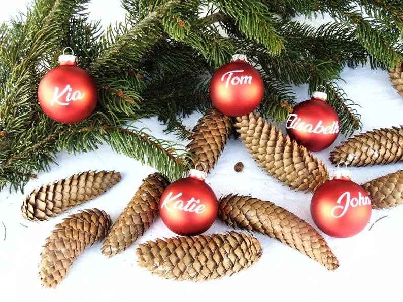 Personalisierte Weihnachtskugel, Personalisierung mit Worten, erste Weihnachtskugel, mein erstes Weihnachten, mein 1. Weihnachten, Weihnachtsdekoration, Weihnachtsbaum