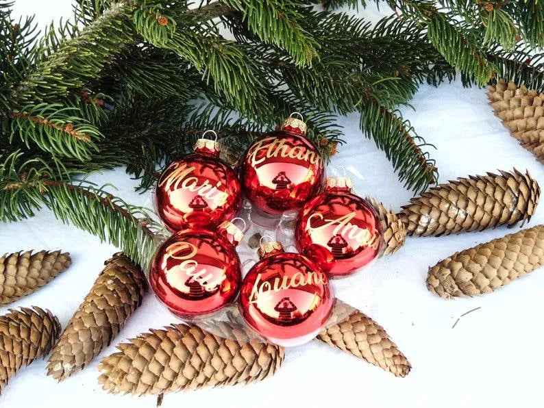 Personalisierte Weihnachtskugel, Personalisierung mit Worten, erste Weihnachtskugel, mein erstes Weihnachten, mein 1. Weihnachten, Weihnachtsdekoration, Weihnachtsbaum