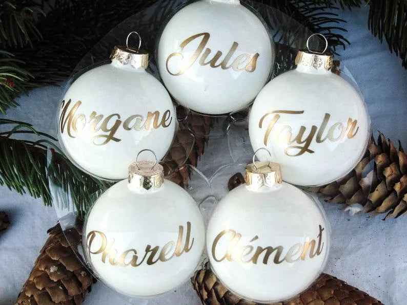 Personalisierte Weihnachtskugel, Personalisierung mit Worten, erste Weihnachtskugel, mein erstes Weihnachten, mein 1. Weihnachten, Weihnachtsdekoration, Weihnachtsbaum