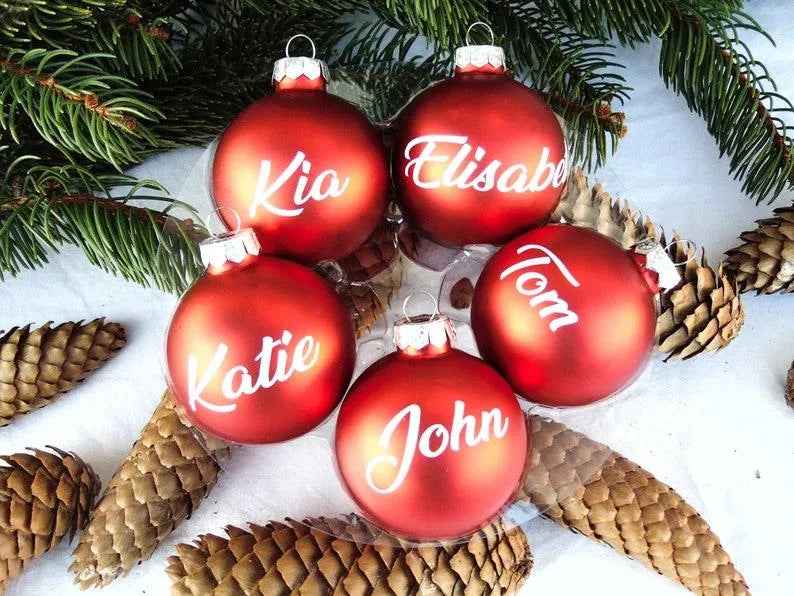 Personalisierte Weihnachtskugel, Personalisierung mit Worten, erste Weihnachtskugel, mein erstes Weihnachten, mein 1. Weihnachten, Weihnachtsdekoration, Weihnachtsbaum