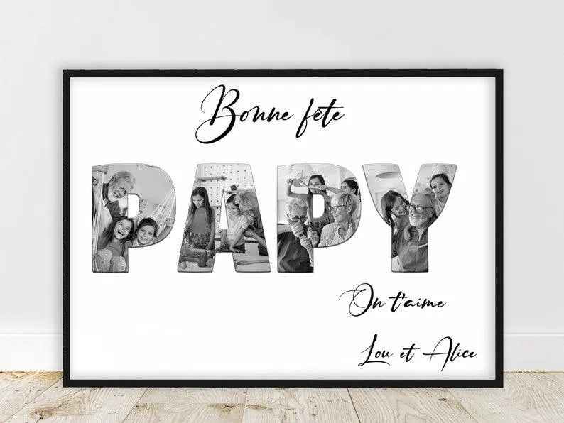 Mother's Day gift / PROMO/ Personalized word photo poster, Happy Mother's Day poster, customizable text and recipient