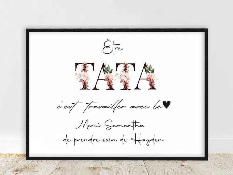 Cadeau de fin d'année scolaire - Affiche originale et personnalisable - A4 ou A3 - Cadre en option pour A3 - Affiche française - Idée Cadeau