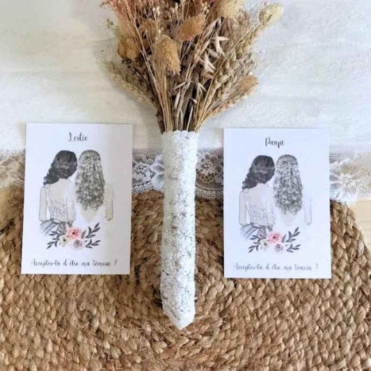 Carte de demande personnalisée - Idée originale pour annonce de mariage - Fait main en France - Livraison rapide