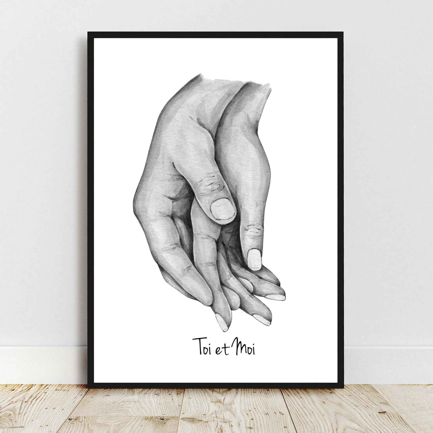 Portrait personnalisé, affiche Couple Tendresse, texte et couleur personnalisable, amour couple, cadeau pour couple, cadeau pour amoureux