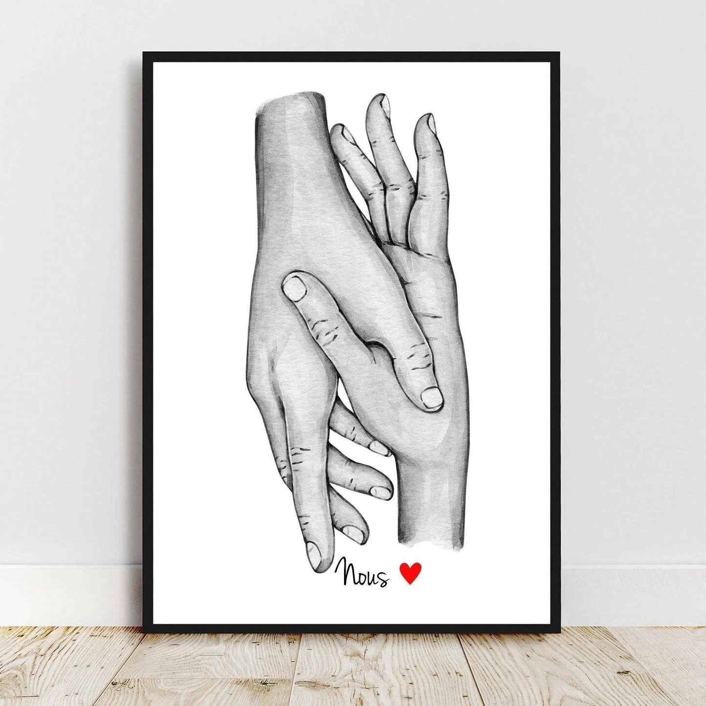 Portrait personnalisé, Affiche Couple Nous, texte et couleur personnalisable, amour couple, cadeau pour couple, cadeau pour amoureux