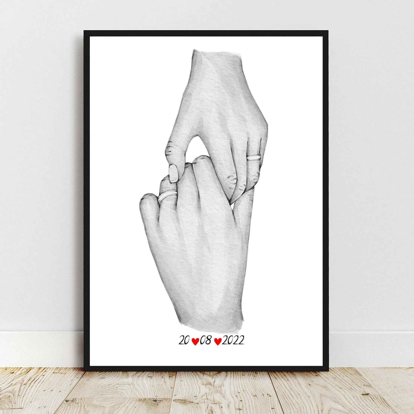 Portrait personnalisé, Affiche Couple Mariage, texte et couleur personnalisable, cadeau pour couple, cadeau pour amoureux