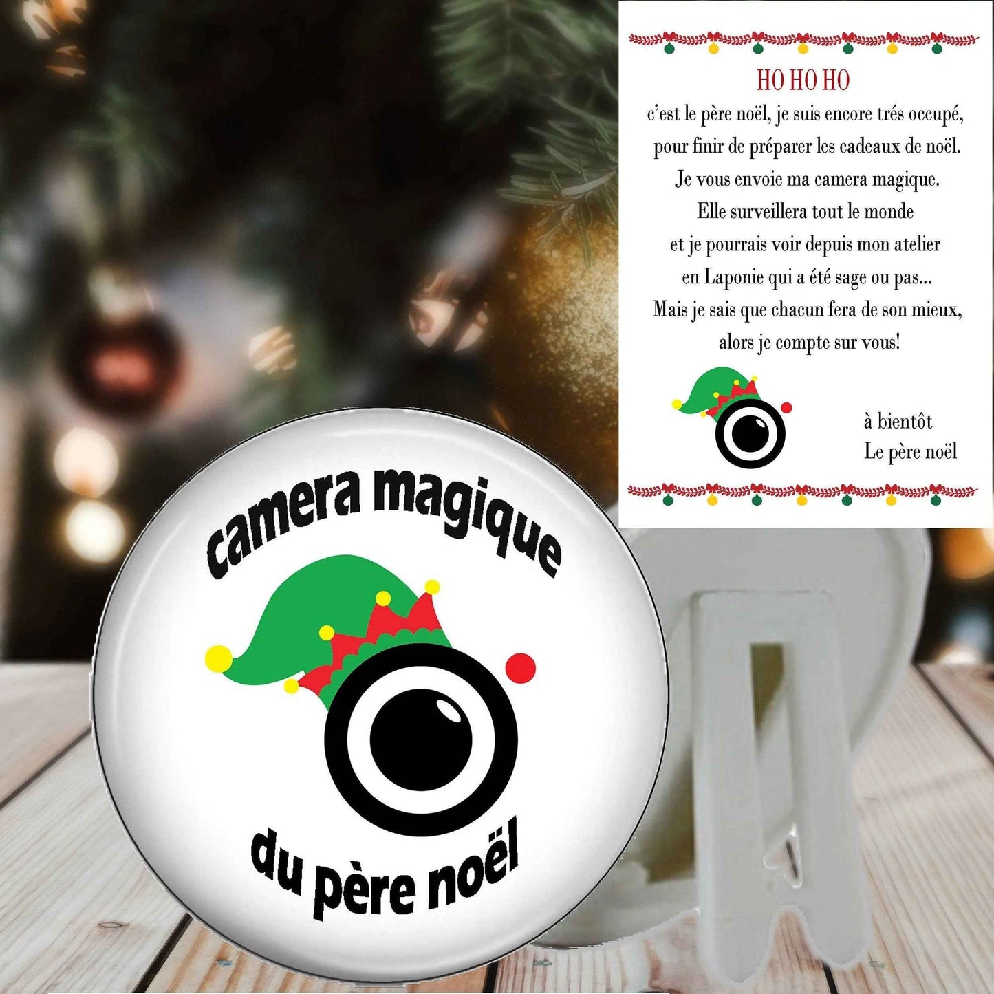 Caméra Magique de Noël - Lettre personnalisée du Père Noël - Conception Française