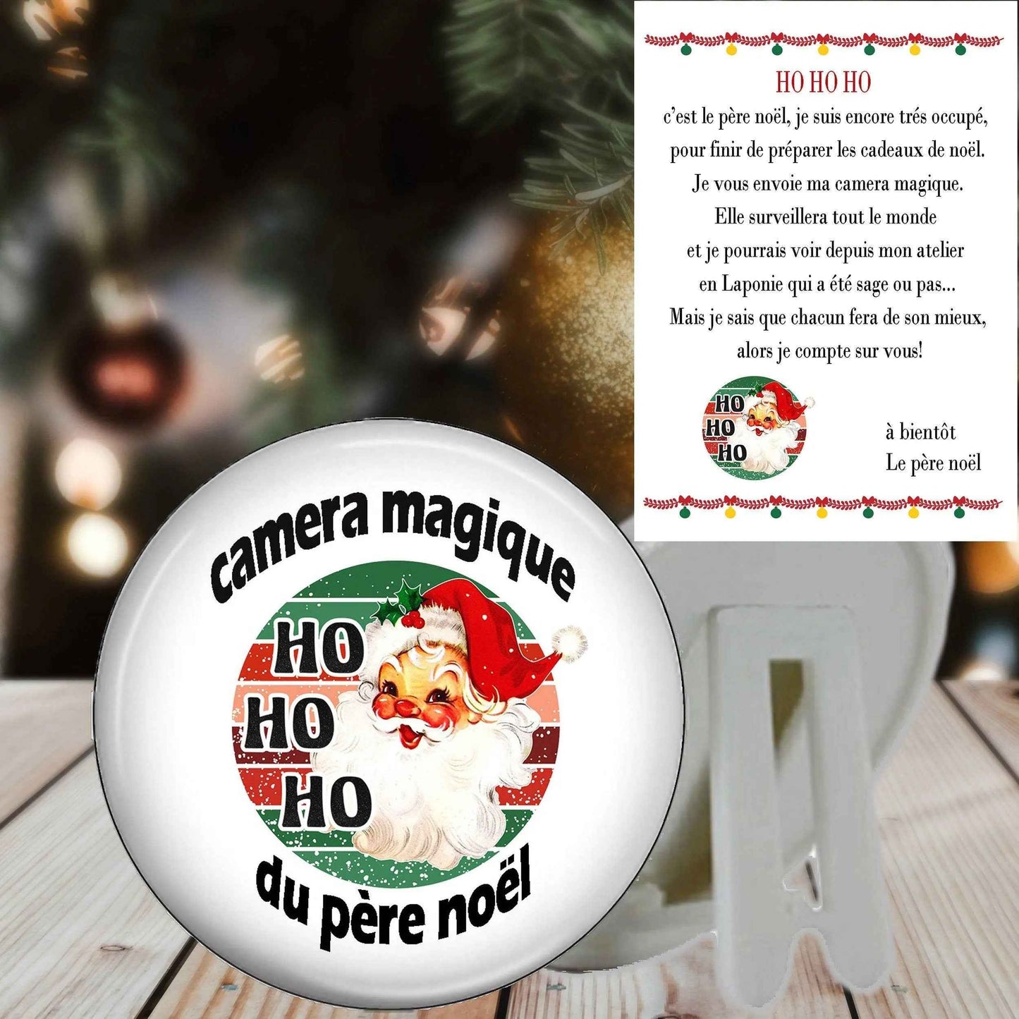 Caméra Magique de Noël - Personnalisable avec Lettre du Père Noël - 100% fait main en france