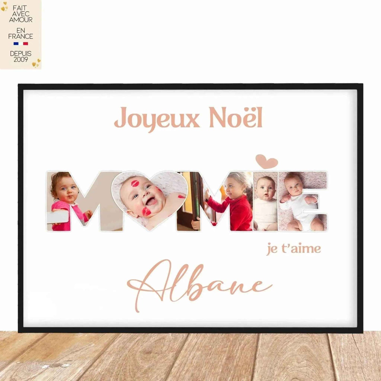 3 Personalized Posters - A4 Format - French Gift - Skin Color and Text - Personalized Gift Idea - Family hand in hand