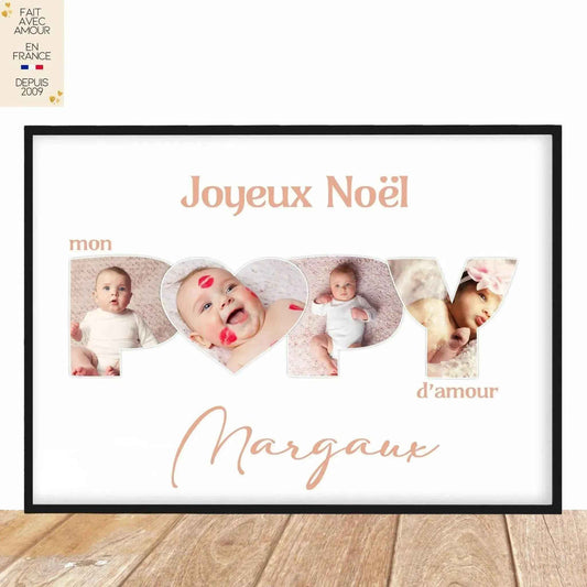 Affiche photo personnalisée - Cadeau Papy ou Papa - Fait en France