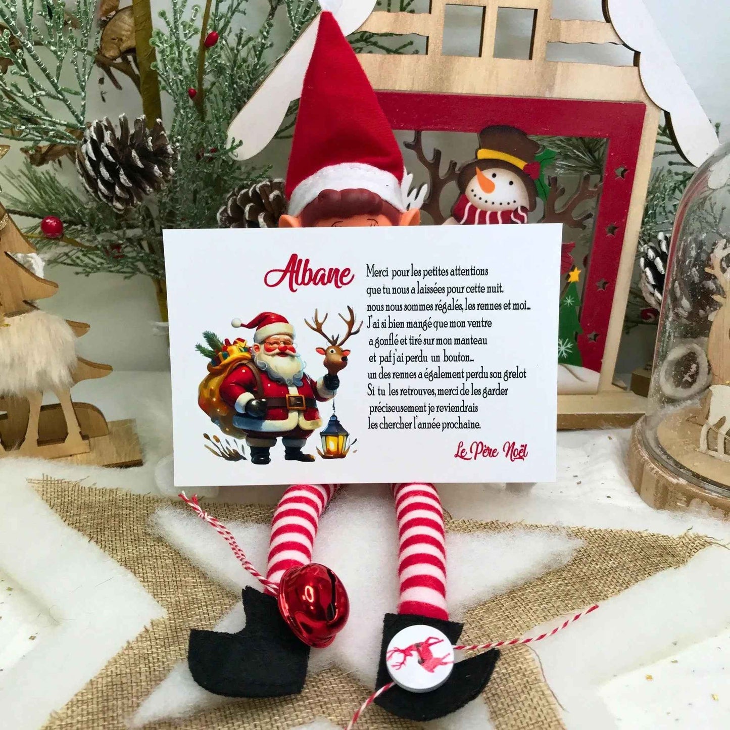 Jeu de Noël en famille - Bouton veste et grelot renne perdus - Lettre de mission du Père Noël - Conception Française