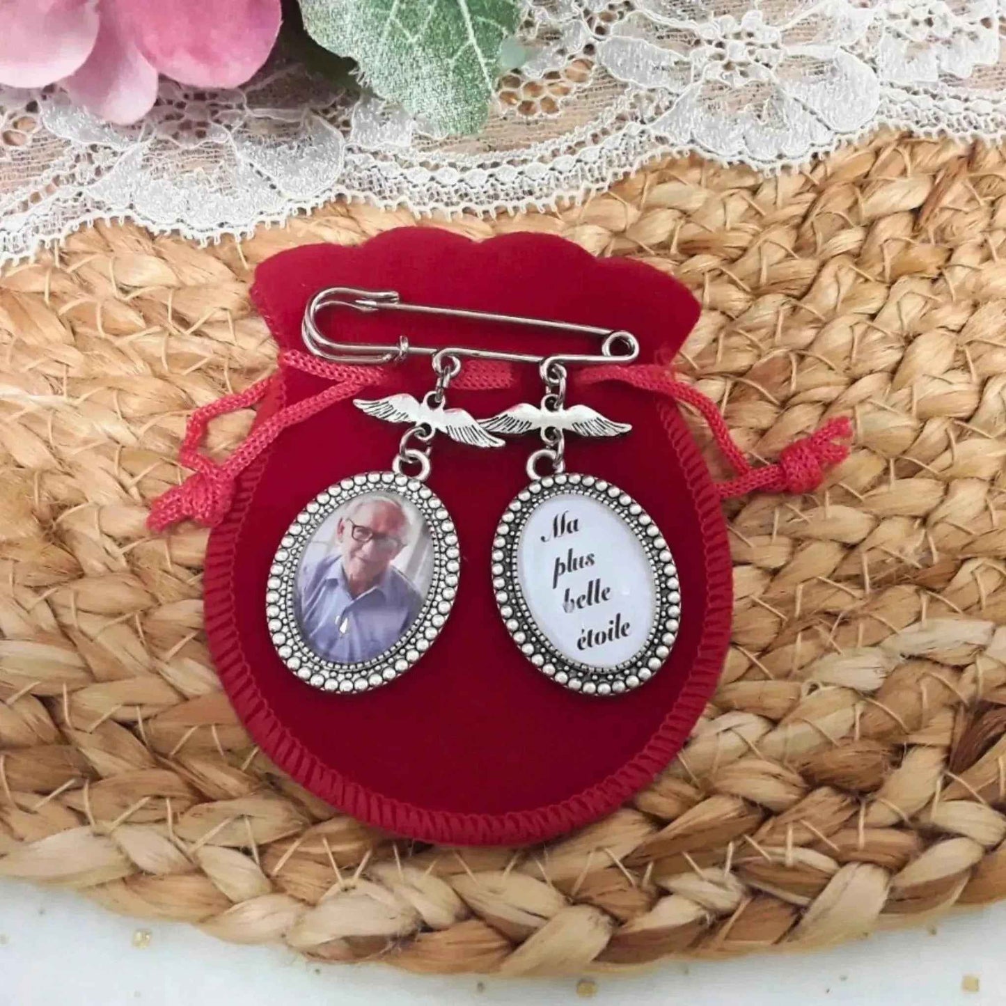 Medaillon personalisiert mit Bild für Hochzeit.