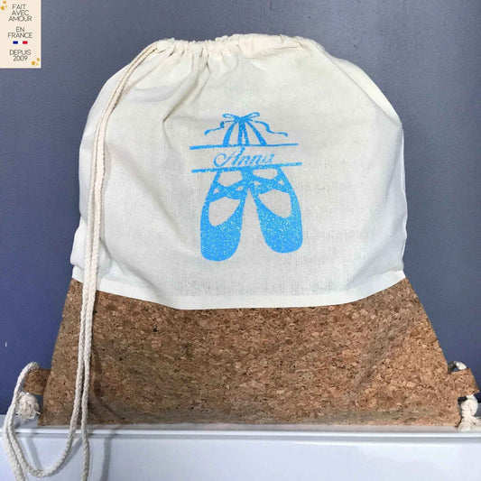 Pochon personnalisé en coton et liège – Sac à dos léger fait main en France