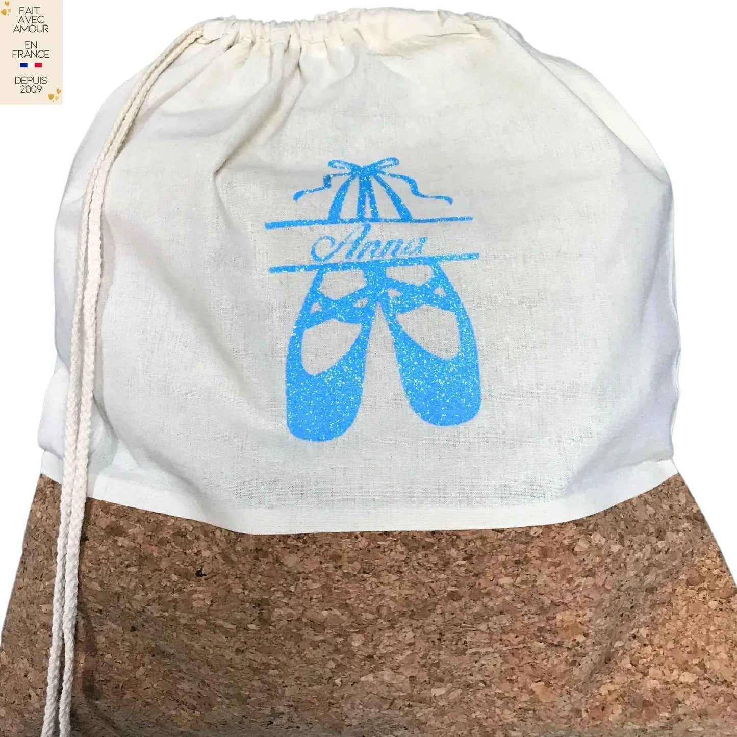 Pochon personnalisé en coton et liège – Sac à dos léger fait main en France