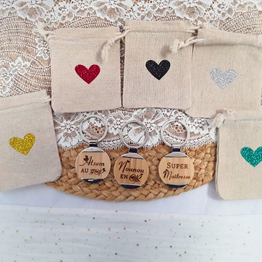 Porte cle maison avec message personnalisé.